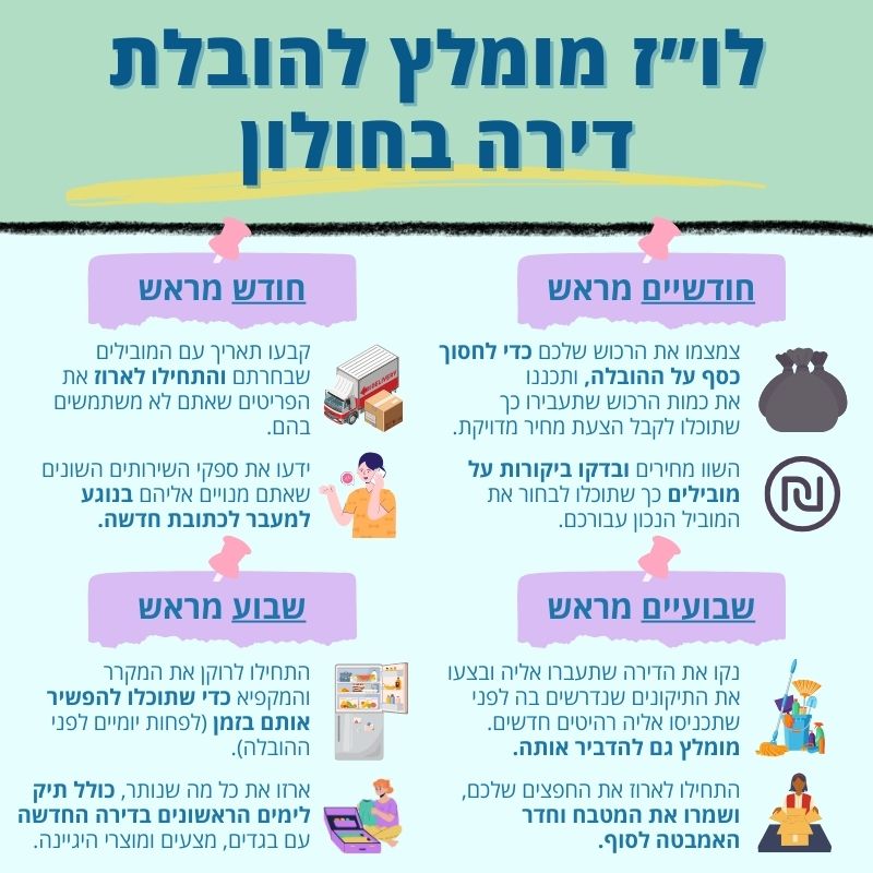 טיפים למעבר דירה בחולון