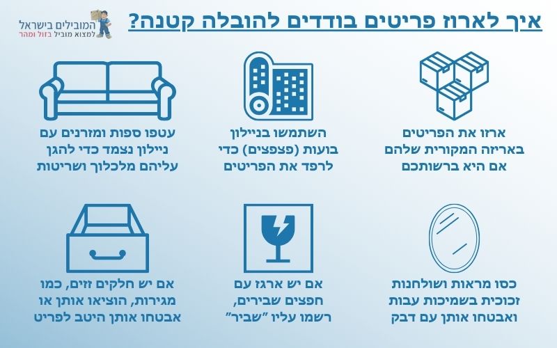 איך להתכונן להובלות קטנות ברחובות